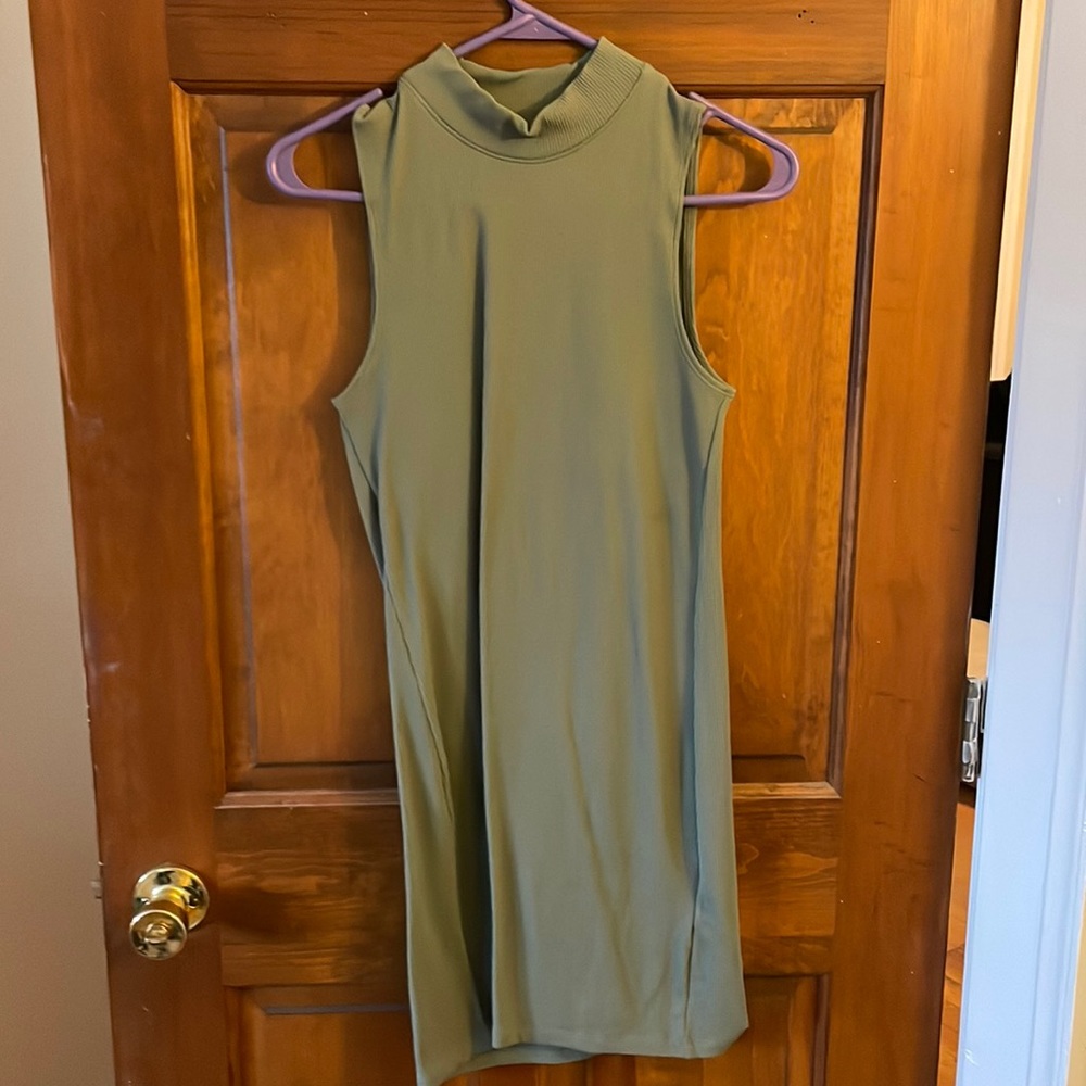 Abercrombie & Fitch green stretchy sleeveless minidress
